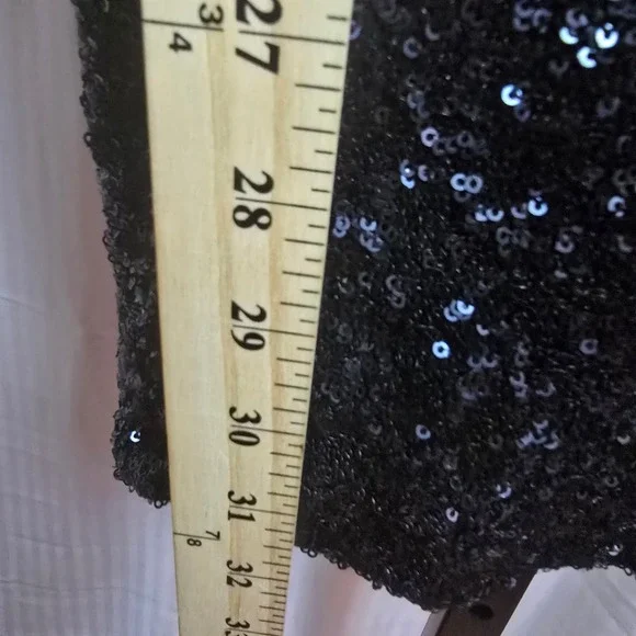 Dress the Population Gabriella Black Sequin Open Back Cocktail Dress S USA - Picture 7 of 7